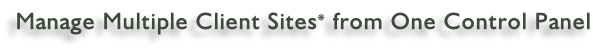 Manage Multiple Client Sites* from One Control Panel